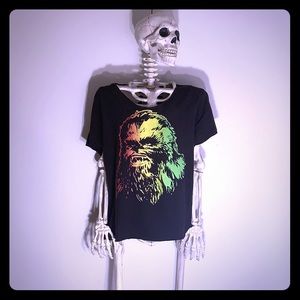 Black Chewbacca Crop Top